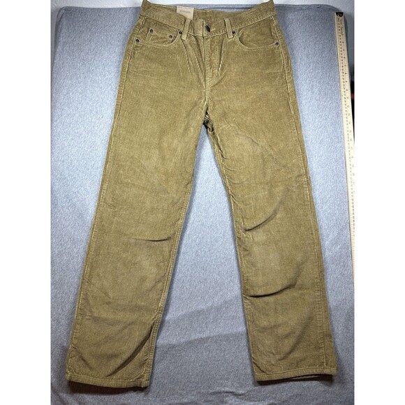 Levi's Low Pro Corduroy Pants  Women's Size 29x30 Gold Straight Leg Mid Rise NWT - Picture 1 of 7